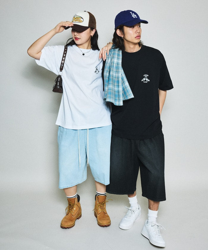 FREAK'S STORE Wide silhouette vintage denim easy shorts 復古水洗牛仔及膝短褲