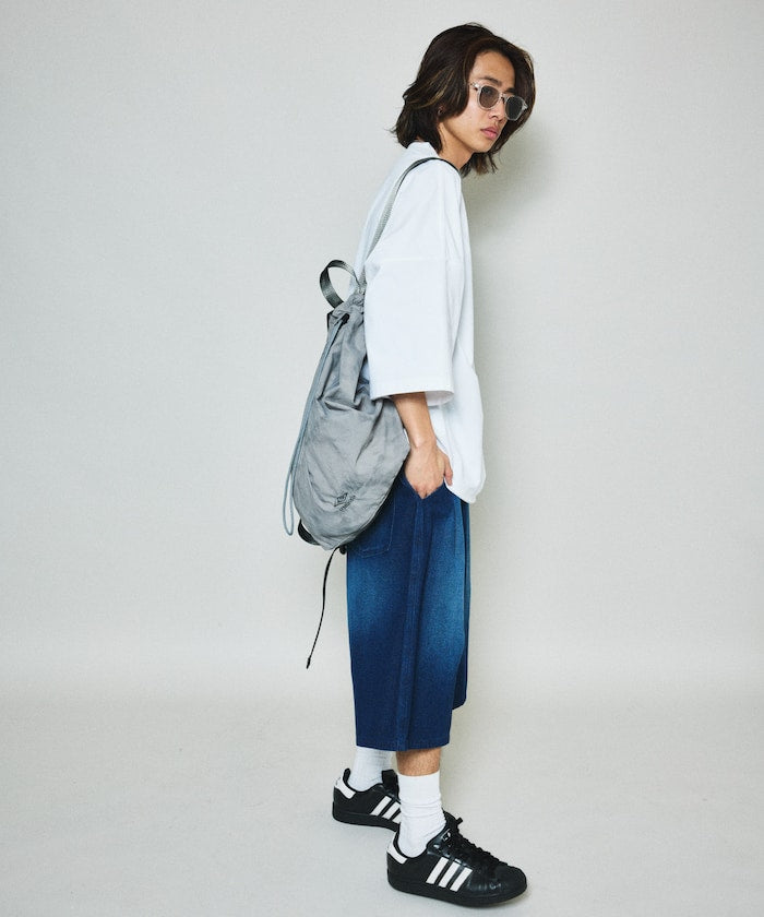 FREAK'S STORE Wide silhouette vintage denim easy shorts 復古水洗牛仔及膝短褲