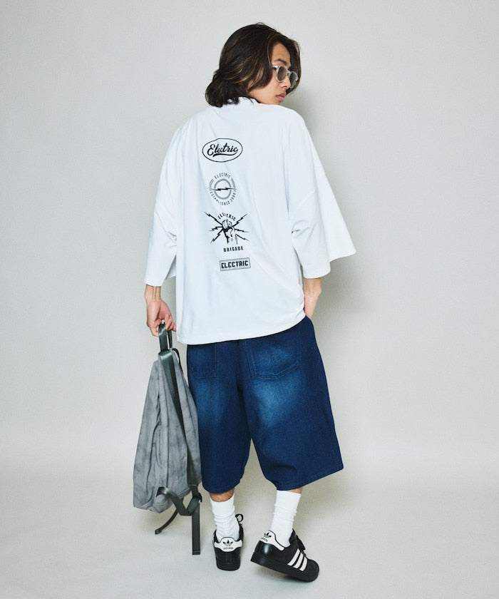 FREAK'S STORE Wide silhouette vintage denim easy shorts 復古水洗牛仔及膝短褲