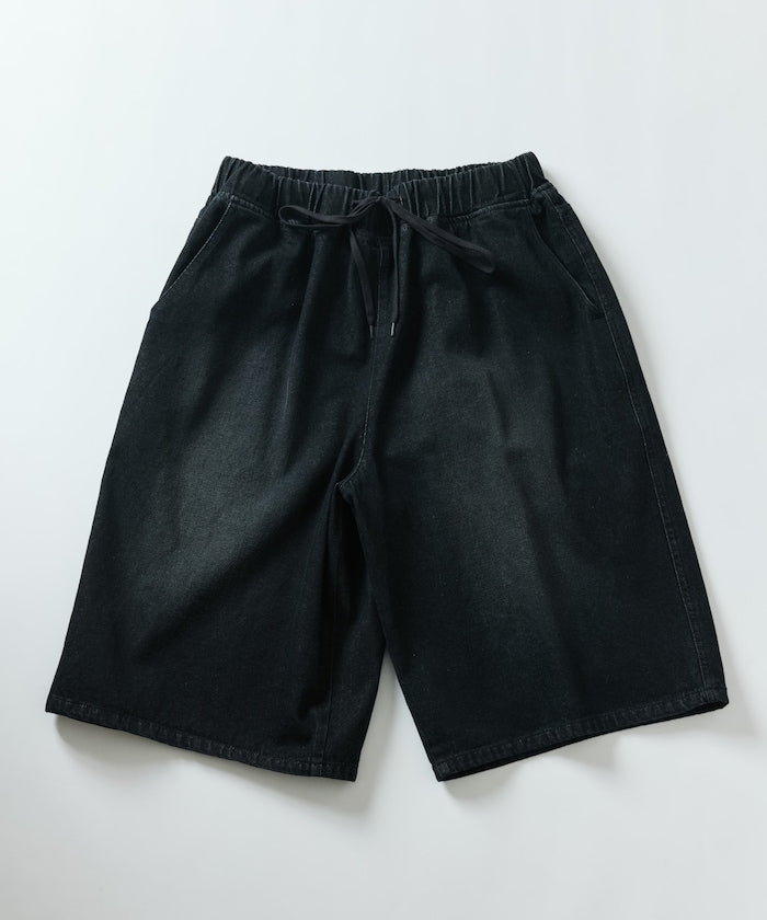 FREAK'S STORE Wide silhouette vintage denim easy shorts 復古水洗牛仔及膝短褲