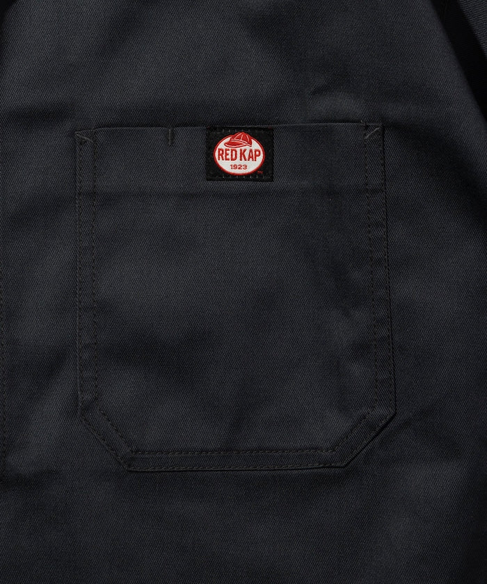 RED KAP relaxed fit half zip one point logo Short 半拉鍊工裝短袖襯衫