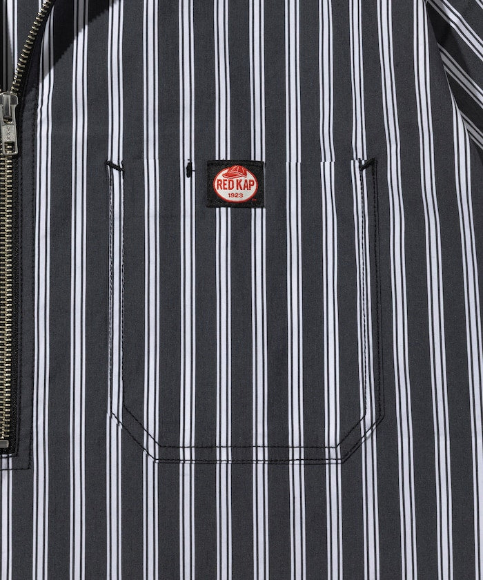 RED KAP relaxed fit half zip one point logo Short 半拉鍊口袋短袖襯衫