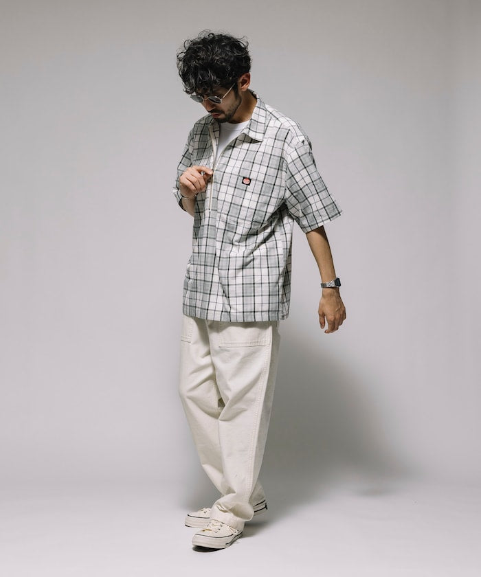 RED KAP relaxed fit half zip one point logo Short 半拉鍊口袋短袖襯衫