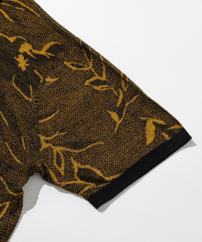 FREAK'S STORE All-over print Knit knit shirt 印花針織短袖襯衫