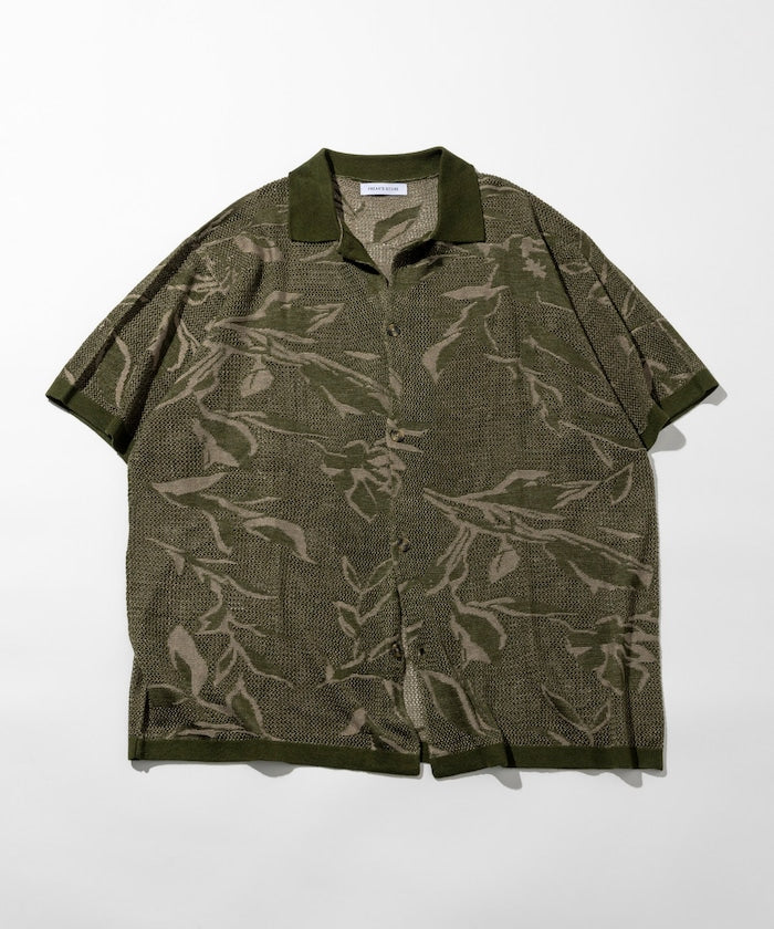 FREAK'S STORE All-over print Knit knit shirt 印花針織短袖襯衫