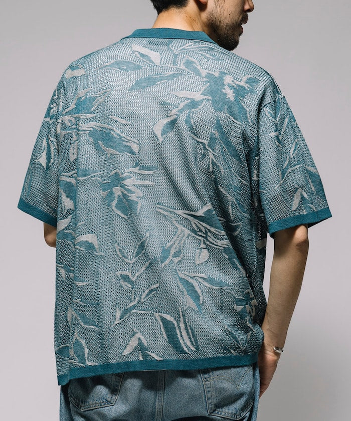 FREAK'S STORE All-over print Knit knit shirt 印花針織短袖襯衫