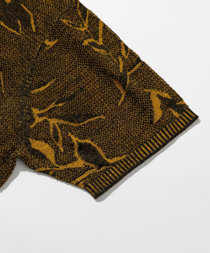 FREAK'S STORE All-over print mesh Knit polo shirt 印花針織短袖Polo衫
