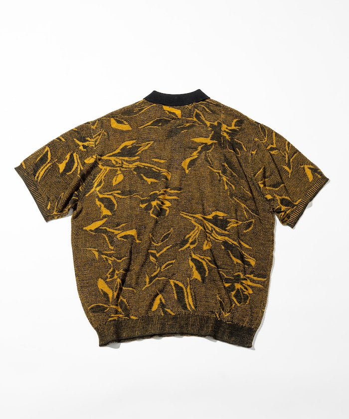 FREAK'S STORE All-over print mesh Knit polo shirt 印花針織短袖Polo衫