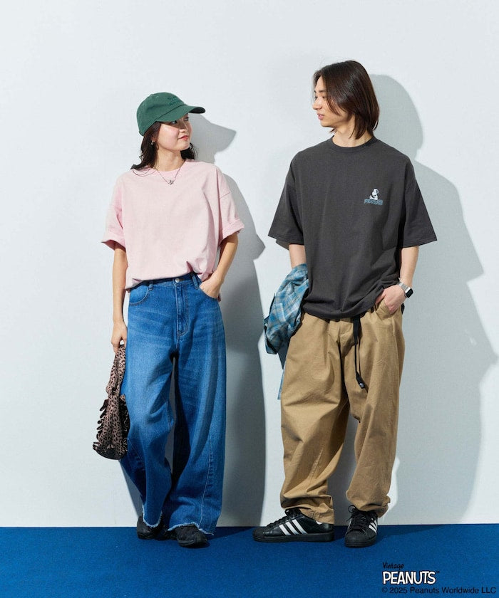 FREAK'S STORE x PEANUTS big silhouette back print crew neck T-shirt / SNOOPY 印花短袖T恤