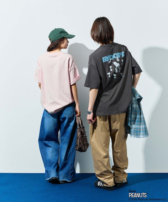 FREAK'S STORE x PEANUTS big silhouette back print crew neck T-shirt / SNOOPY 印花短袖T恤