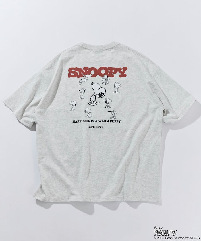 FREAK'S STORE x PEANUTS big silhouette back print crew neck T-shirt / SNOOPY 印花短袖T恤