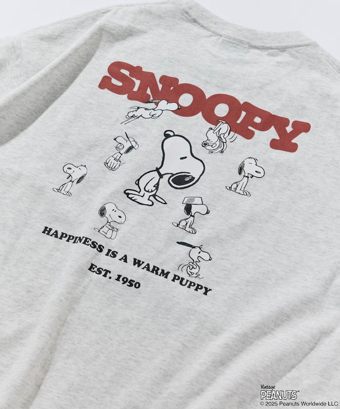 FREAK'S STORE x PEANUTS big silhouette back print crew neck T-shirt / SNOOPY 印花短袖T恤
