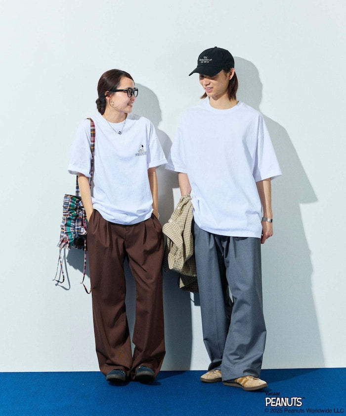 FREAK'S STORE x PEANUTS big silhouette back print crew neck T-shirt / SNOOPY 印花短袖T恤