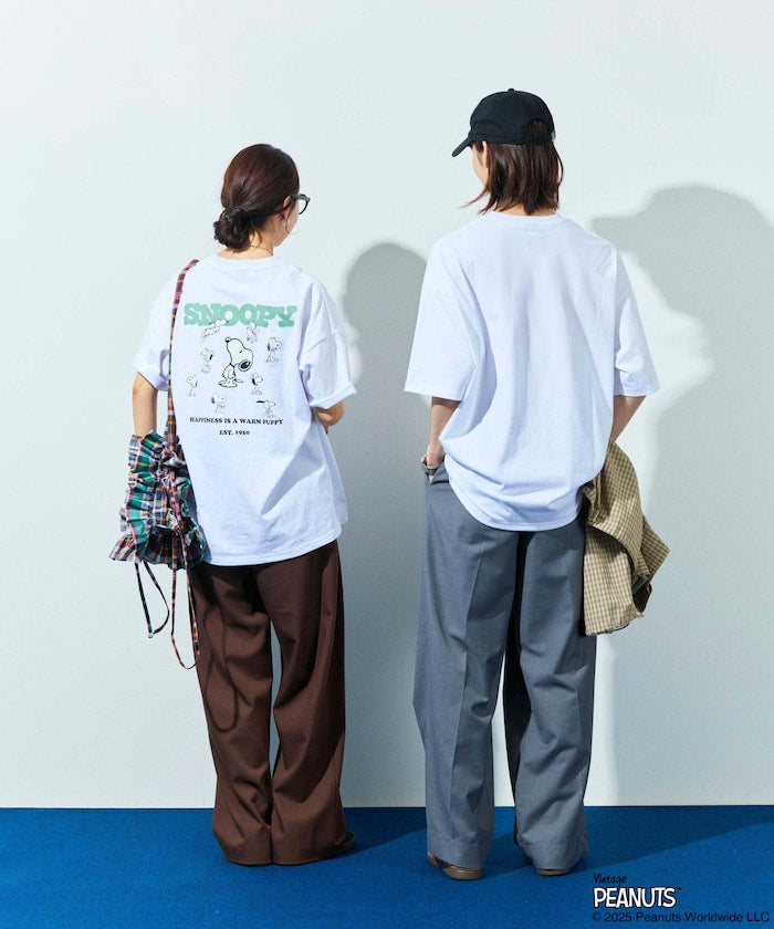 FREAK'S STORE x PEANUTS big silhouette back print crew neck T-shirt / SNOOPY 印花短袖T恤