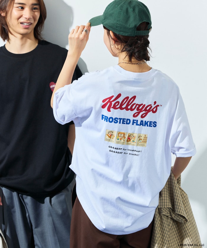 FREAK'S STORE x Kellogg's special order big silhouette heart logo back print T-shirt 印花T恤