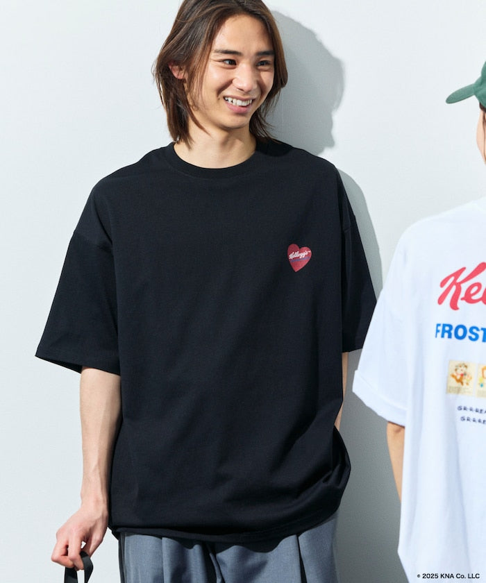 FREAK'S STORE x Kellogg's special order big silhouette heart logo back print T-shirt 印花T恤
