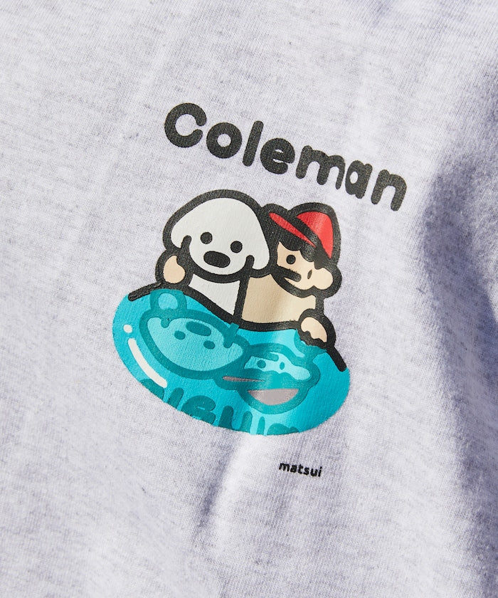Coleman × Matsui lake sied SS back print crew neck T-shirt 印花短袖T恤