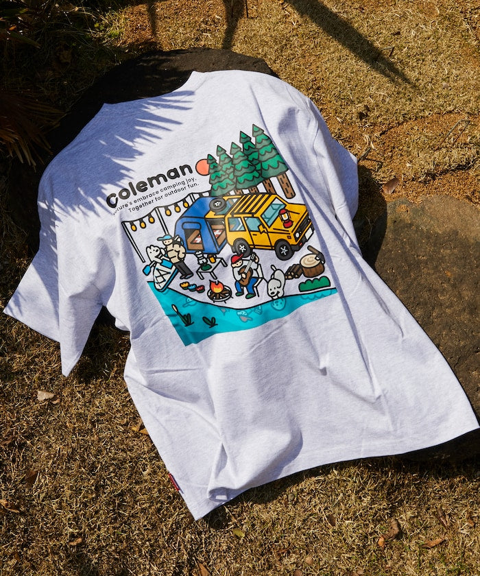 Coleman × Matsui lake sied SS back print crew neck T-shirt 印花短袖T恤