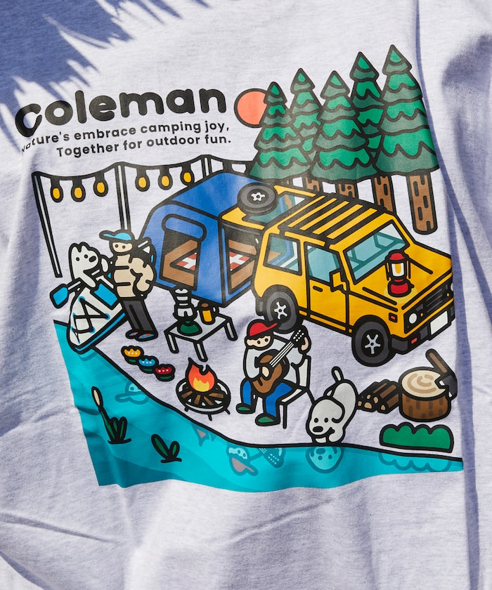 Coleman × Matsui lake sied SS back print crew neck T-shirt 印花短袖T恤