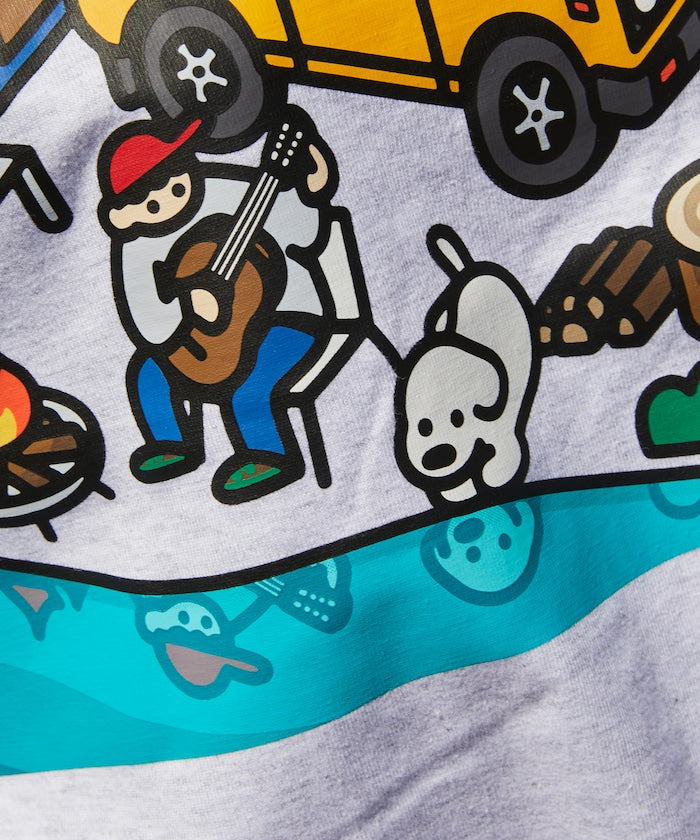 Coleman × Matsui lake sied SS back print crew neck T-shirt 印花短袖T恤
