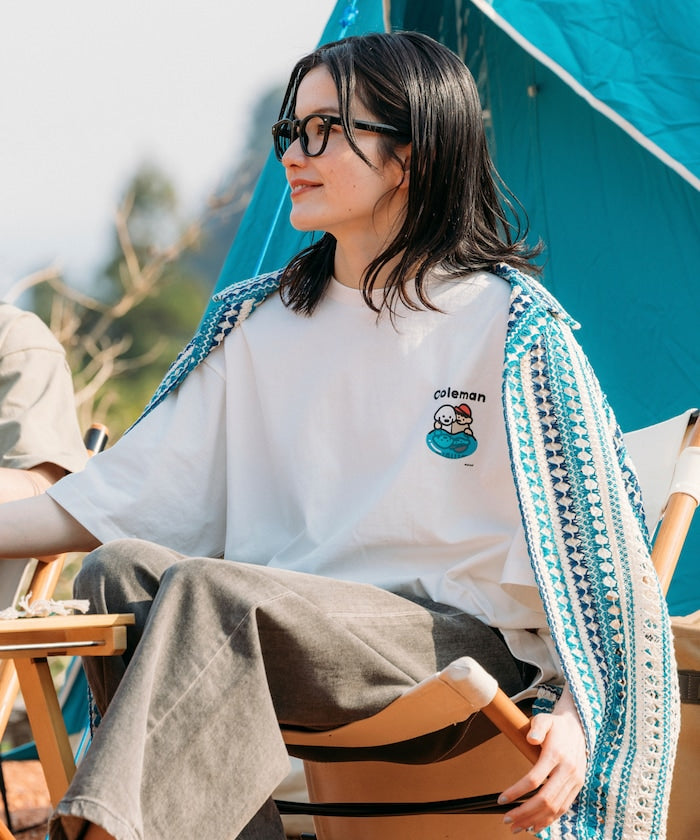 Coleman × Matsui lake sied SS back print crew neck T-shirt 印花短袖T恤