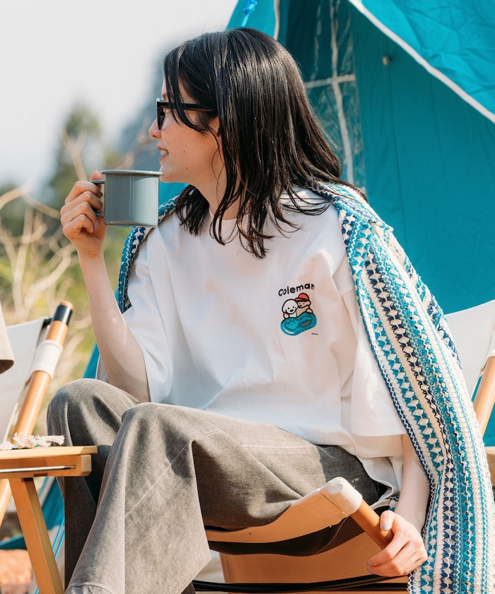 Coleman × Matsui lake sied SS back print crew neck T-shirt 印花短袖T恤