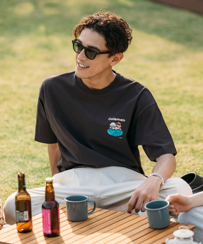 Coleman × Matsui lake sied SS back print crew neck T-shirt 印花短袖T恤
