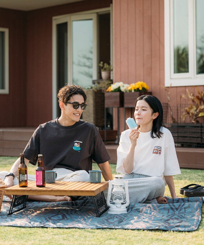 Coleman × Matsui lake sied SS back print crew neck T-shirt 印花短袖T恤