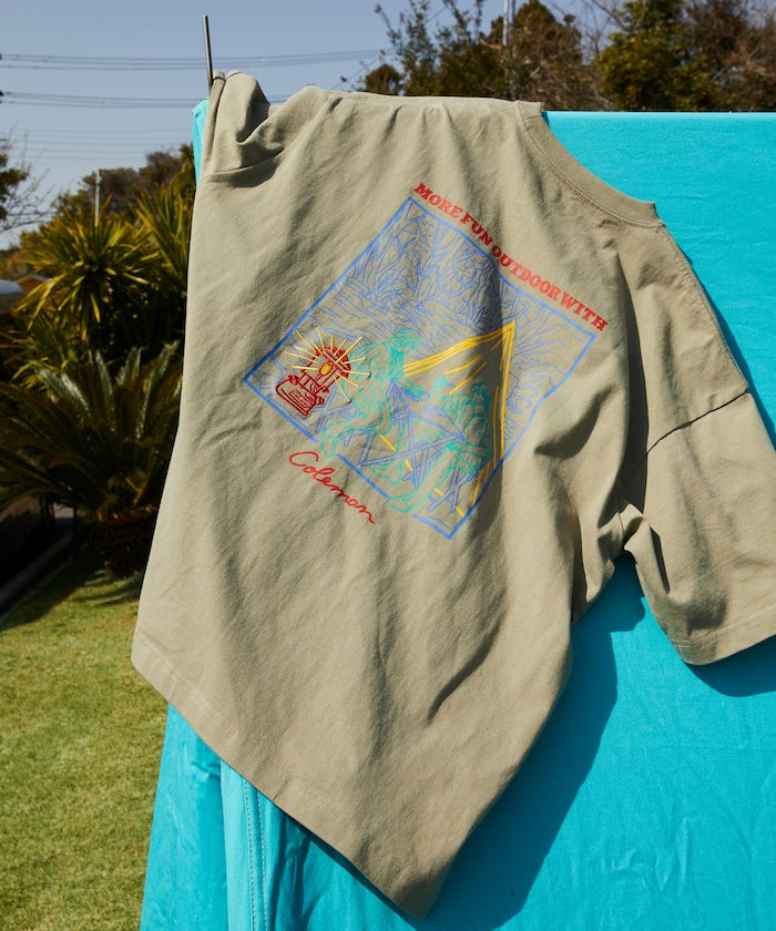 Coleman line drawing back print crew neck T-shirt 線條插畫短袖T恤