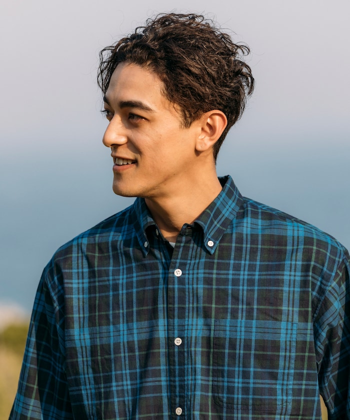 FREAK'S STORE Relaxed Fit Dark Madras Check Button Down Shirt 馬德拉斯格紋短袖襯衫
