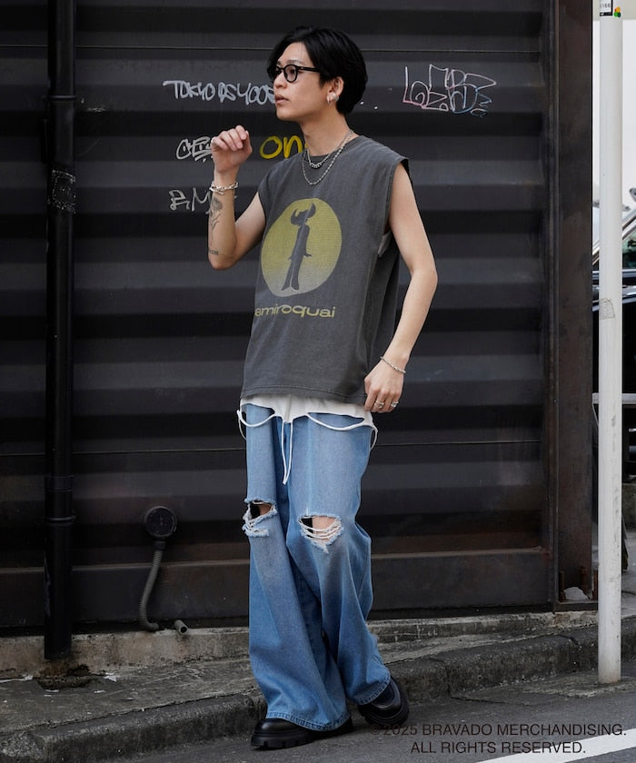 PUBLUX Jamiroquai Circle Logo Print Sleeveless Tee 印花無袖 T 恤