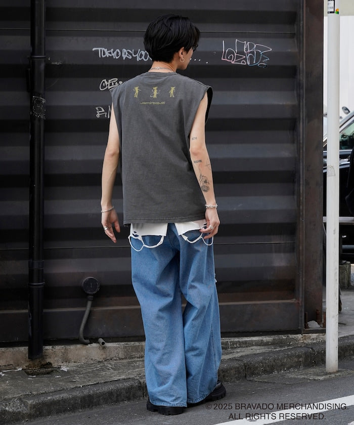 PUBLUX Jamiroquai Circle Logo Print Sleeveless Tee 印花無袖 T 恤