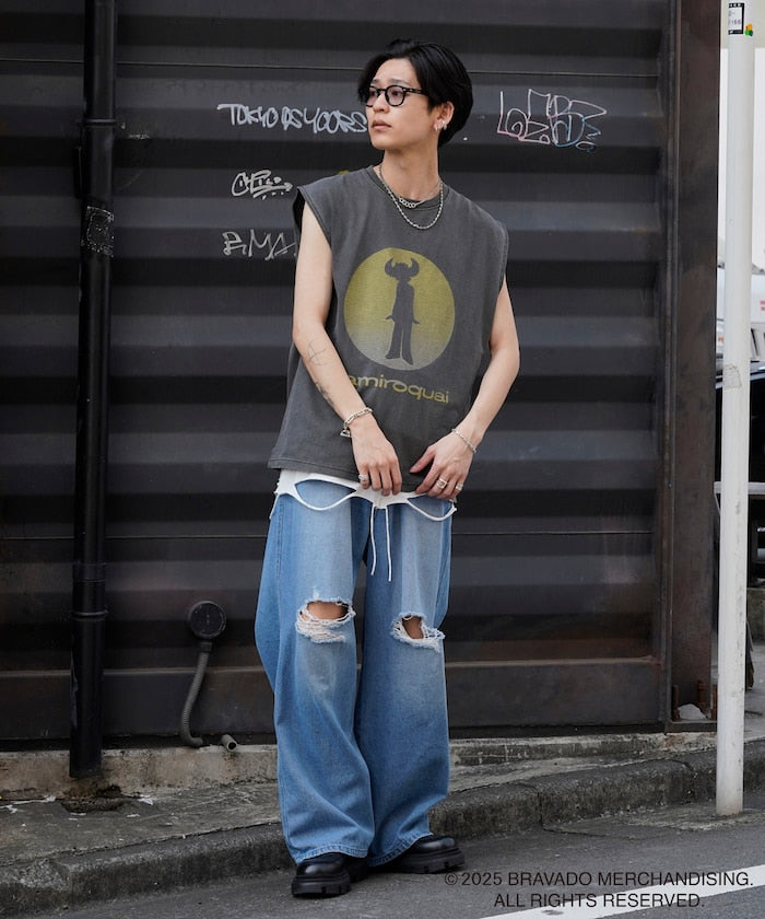 PUBLUX Jamiroquai Circle Logo Print Sleeveless Tee 印花無袖 T 恤