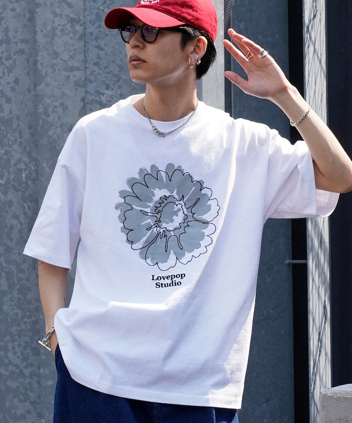 PUBLUX Lovepop studio Flower Embroidery Print Tee 印花短袖T恤