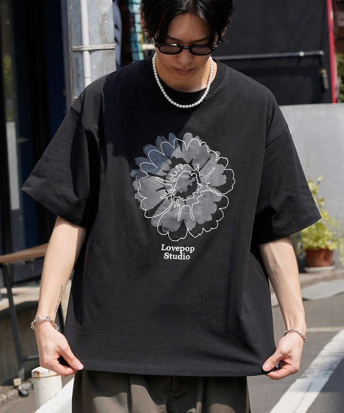 PUBLUX Lovepop studio Flower Embroidery Print Tee 印花短袖T恤