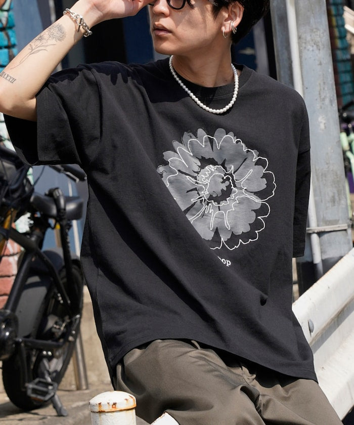 PUBLUX Lovepop studio Flower Embroidery Print Tee 印花短袖T恤