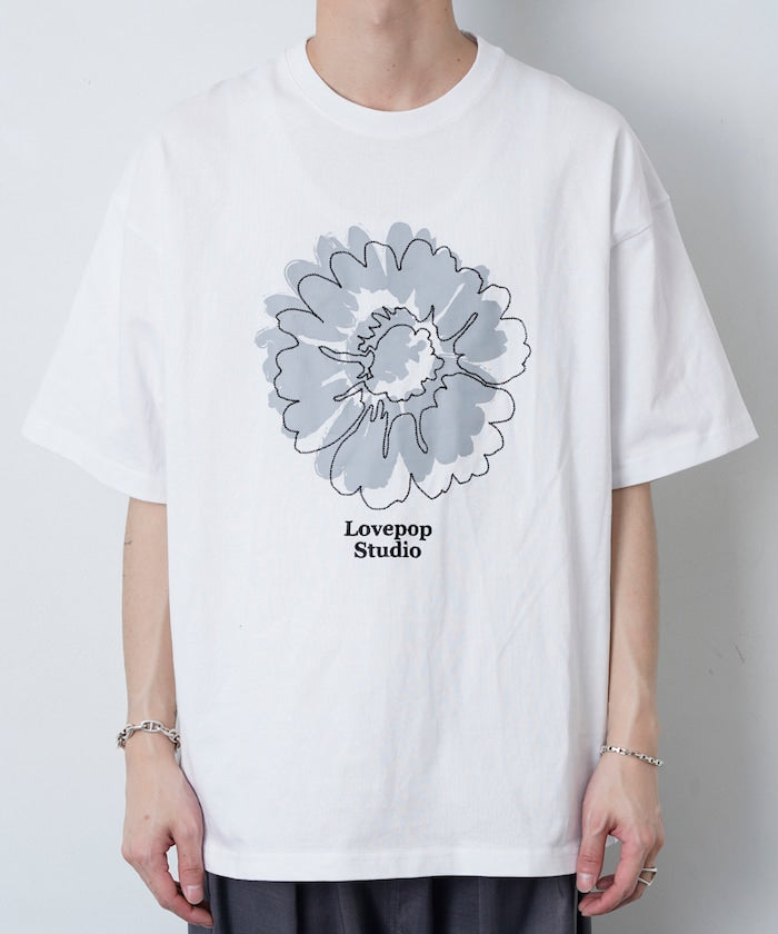 PUBLUX Lovepop studio Flower Embroidery Print Tee 印花短袖T恤