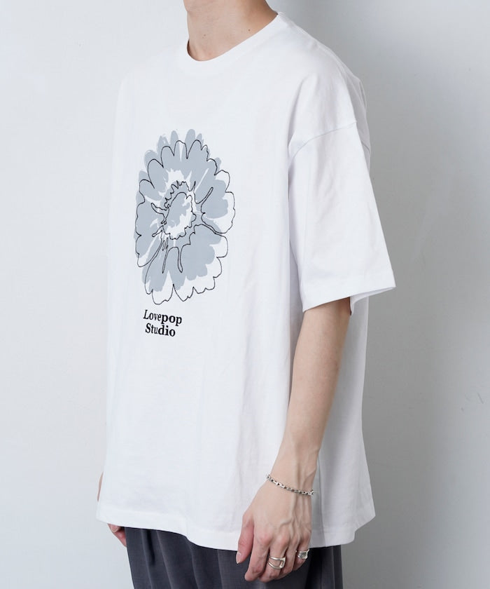 PUBLUX Lovepop studio Flower Embroidery Print Tee 印花短袖T恤