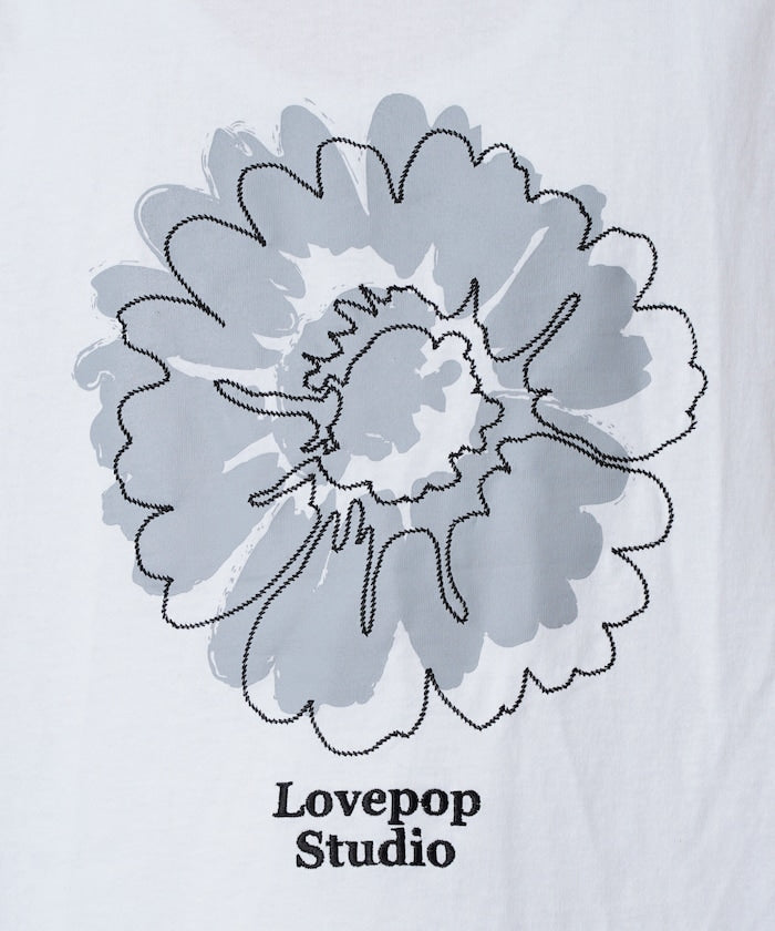 PUBLUX Lovepop studio Flower Embroidery Print Tee 印花短袖T恤