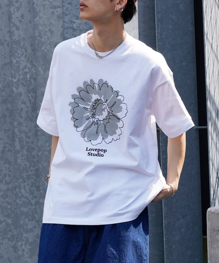 PUBLUX Lovepop studio Flower Embroidery Print Tee 印花短袖T恤