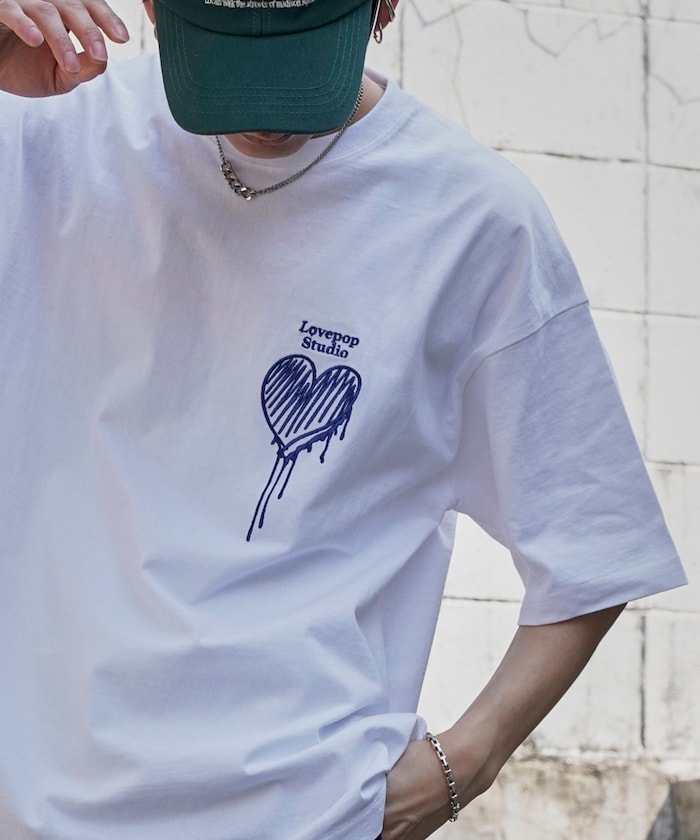 PUBLUX Lovepop studio Heart Chest Logo Embroidered Tee 刺繡短袖T恤