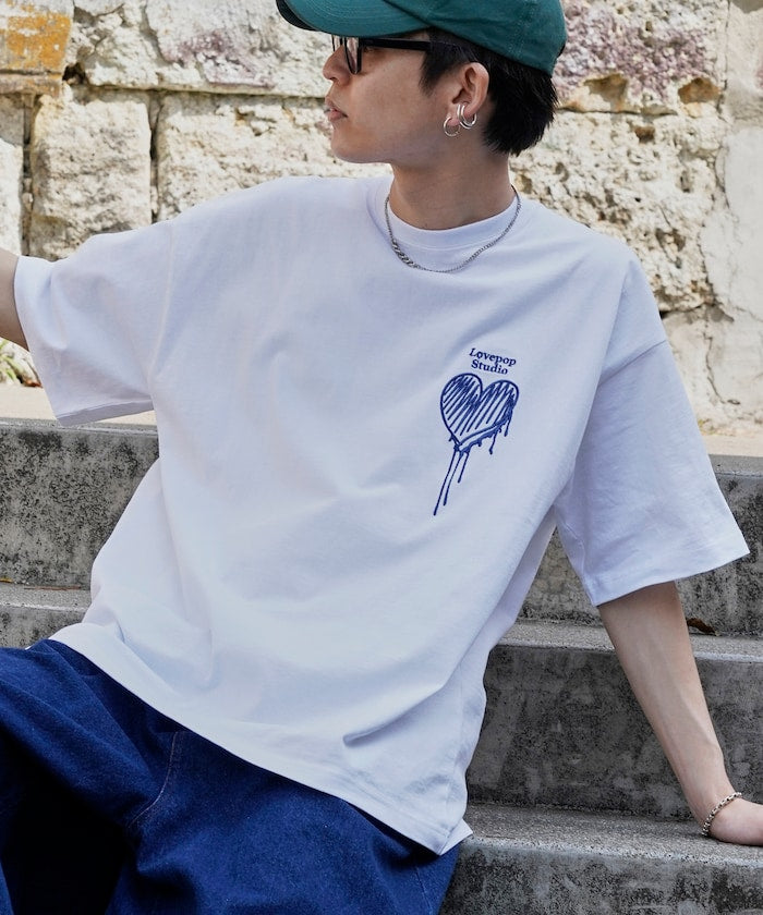 PUBLUX Lovepop studio Heart Chest Logo Embroidered Tee 刺繡短袖T恤