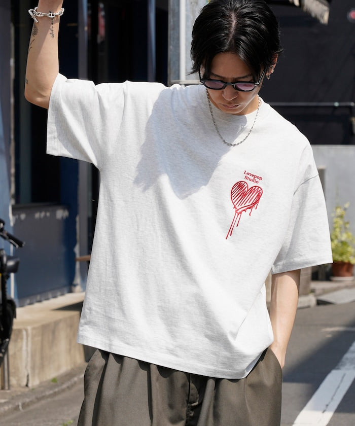 PUBLUX Lovepop studio Heart Chest Logo Embroidered Tee 刺繡短袖T恤