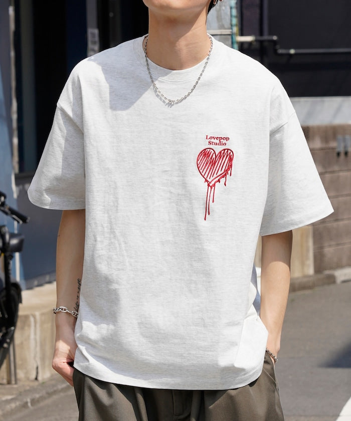 PUBLUX Lovepop studio Heart Chest Logo Embroidered Tee 刺繡短袖T恤