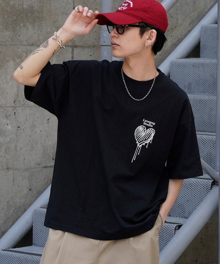 PUBLUX Lovepop studio Heart Chest Logo Embroidered Tee 刺繡短袖T恤