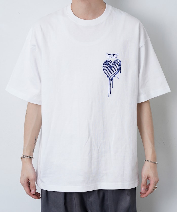 PUBLUX Lovepop studio Heart Chest Logo Embroidered Tee 刺繡短袖T恤