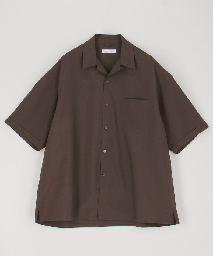 FREAK'S STORE Reflax Functional Fabric Relaxed Fit Open Collar Shirt 機能寬版短袖襯衫