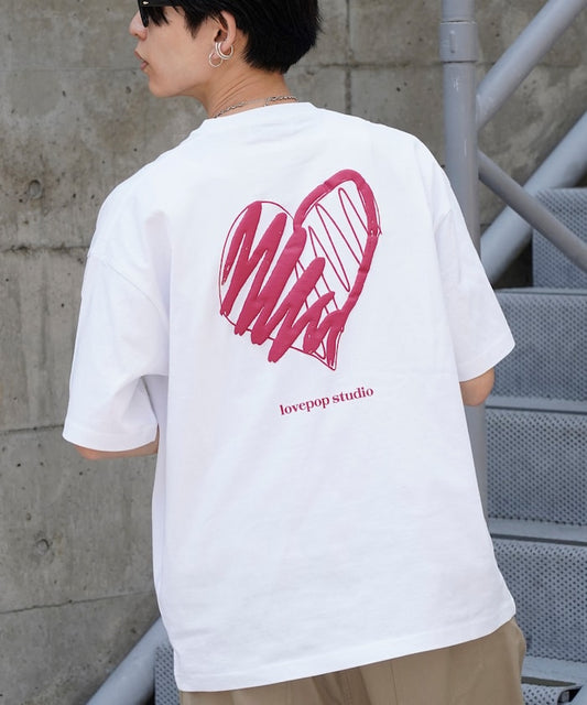 PUBLUX Lovepop studio Heart Foam Back Print Tee 印花短袖T恤