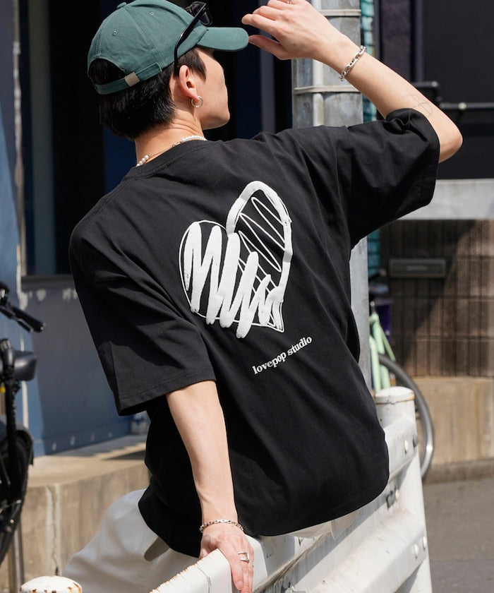PUBLUX Lovepop studio Heart Foam Back Print Tee 印花短袖T恤