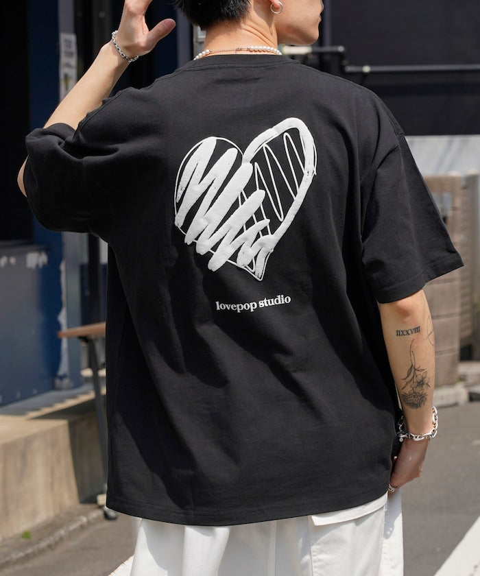 PUBLUX Lovepop studio Heart Foam Back Print Tee 印花短袖T恤